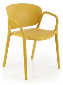 Scaun K491, galben, polipropilen, 60x67x76 cm