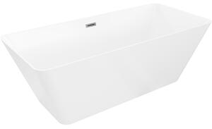 Mexen Velo Slim, cadă de baie independentă 170 × 75 cm, alb lucios, preaplin grafit, 52811707500-66