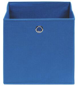 Cutii depozitare, 10 buc., albastru, 32x32x32 cm, textil