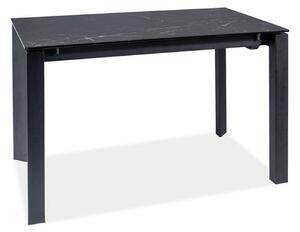 Masa extensibila METROPOL CERAMIC, sticla/ceramica, negru, 120-180x80x76 cm