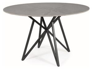 Masa MURANO, gri/negru, ceramica si metal, 120x76 cm