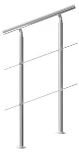 Deuba Balustradă pentru scări 2 bare transversale - 80 cm