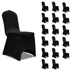 Huse de scaun elastice, 18 buc., negru
