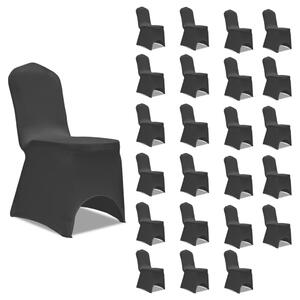 Huse de scaun elastice, 24 buc., negru