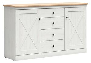 Comoda FRIJA, alb pin andersen/stejar artizanal, 153X43.5X 93 cm