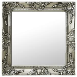 Oglindă de perete în stil baroc, argintiu, 50 x 50 cm