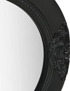Oglindă de perete în stil baroc, negru, 50 cm