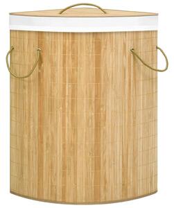 Coș de rufe din bambus de colț, 60 L