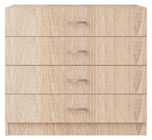 Comoda 4 sertare H80 x A50 x L80cm, Culoare Sonoma , Pal 18mm