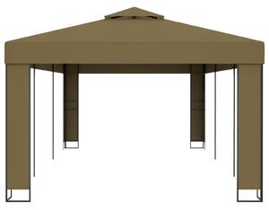 Pavilion cu acoperiș dublu, gri taupe, 3 x 6 m, 180 g/m²