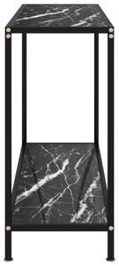 Masă consolă, negru, 100 x 35 x 75 cm, sticlă securizată