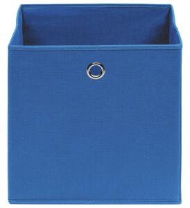 Cutii depozitare, 4 buc., albastru, 28x28x28 cm, textil nețesut