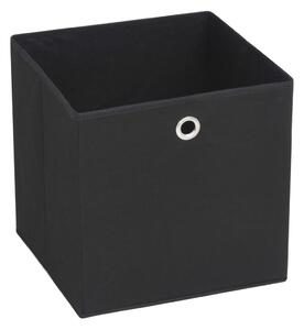 Cutii depozitare, 4 buc., negru, 28x28x28 cm, material nețesut