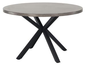 Masa MEDOR, gri carbon/negru, metal, 120x120x76 cm