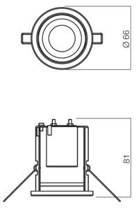 Redo 70216 - Corp de iluminat încastrat FR 1xE14/30W/230V auriu