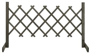 Gard cu zăbrele de grădină, gri, 120x60 cm, lemn masiv de brad