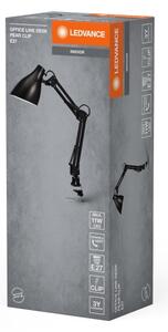 Ledvance - Lampă de birou cu clemă OFFICE LINE 1xE27/11W/230V neagră