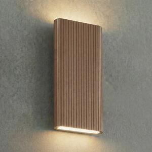 Lucande Lampa de perete pentru exterior cu LED Raija, maro închis, înălțime 40, Maro / Rugină, Aluminiu, Modern