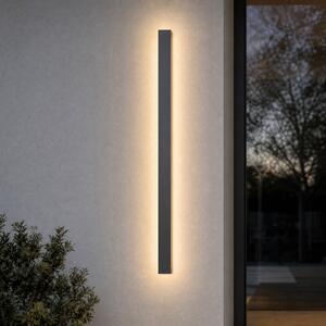 Lucande Aplică LED Lengo, 100 cm, antracit, lumină orientabilă în sus/jos, 3000, Negru, Aluminiu, Modern
