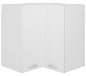 Dulap suspendat de colț, alb, 57 x 57 x 60 cm, PAL