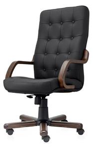 Scaun directorial ATLAS EXTRA piele naturala, Negru