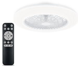 Philips Ventilator de tavan cu LED Amigo, alb, 49 cm, CCT, DC, reglabil, Alb, Camera de zi / sufragerie, Plastic, Modern