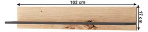 Polita FORSO, stejar artisan/negru, DTD laminat, 102x19x17 cm