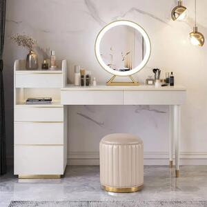 Masa de toaleta pentru machiaj in stil Art Nouveau Culoare - Alb DEPRIMO 34162