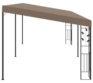 Pavilion montat de perete, gri taupe, 6 x 3 x 2,5 m