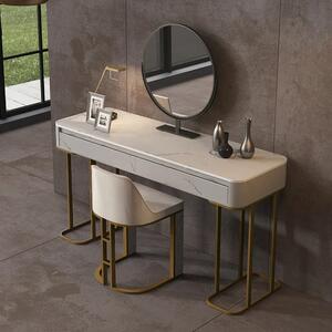 Masuta de toaleta pentru machiaj cu oglinda in stil Culoare - Alb DEPRIMO 34820