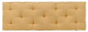 Pernă pentru canapea din paleți, galben, 120x40x7 cm