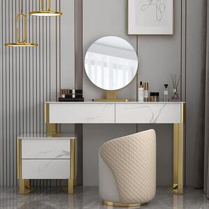 Masuta de toaleta pentru machiaj moderna cu oglinda Culoare - Alb DEPRIMO 38682