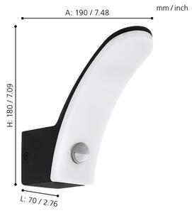 Eglo 98149 - LED Lampă esterior cu senzor FIUMICINO LED/11W/230V IP44