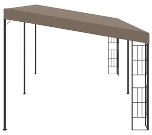 Pavilion montat pe perete, gri taupe, 6 x 3 m, material textil