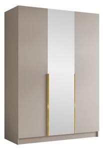 Dulap Closico Decoron II, Auriu, Cașmir, 215x150x58cm, 148.5 kg, Uși dulap: Cu balamale, Numărul de rafturi: 9, Numărul de rafturi: 9