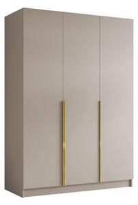 Dulap Closico Decoron I, Cașmir, Auriu, 215x150x58cm, 148.5 kg, Uși dulap: Cu balamale, Numărul de rafturi: 9, Numărul de rafturi: 9