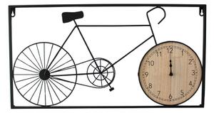 Ceas de perete decorativ cu design bicicletă – metal și MDF, 60x32 cm