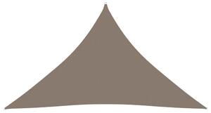 Parasolar gri taupe 3,5x3,5x4,9 m țesătură oxford triunghiular