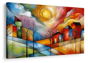 Tablou sat colorat