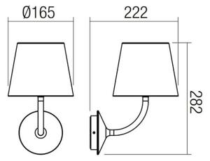 Lampă LED de perete de exterior GIORGIO LED/7W/230V IP65 negru Redo 9125