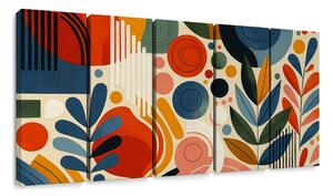 Tablou 5-piese forme abstracte moderne