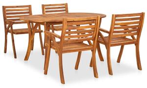 Set mobilier de grădină, 5 piese, lemn masiv acacia