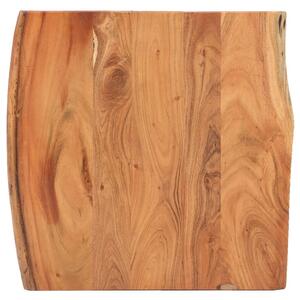 Masă de bistro, muchii naturale, 60x60x75 cm, lemn masiv acacia