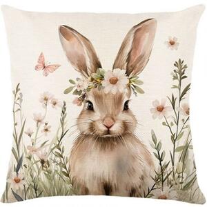 Față de pernă din in BUNNIETTE 45x45 cm, crem