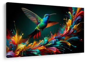 Tablou colibri colorat în zbor