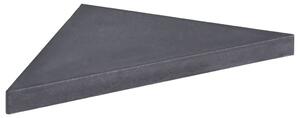 Placă de greutate umbrelă, negru, granit, 15 kg, pătrat