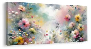 Tablou flori pastelate romantice