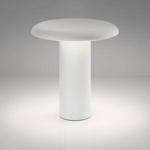 Artemide Lampă de masă cu LED Takku baterie reîncărcabilă, alb, reglabil, Alb, Camera de zi / sufragerie, Metal, Design