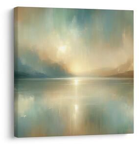 Tablou tonuri delicate ale naturii la lac