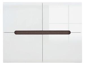 Comoda pentru hol 4 usi alb lucios AZTECA TRIO, 105X41X84 CM